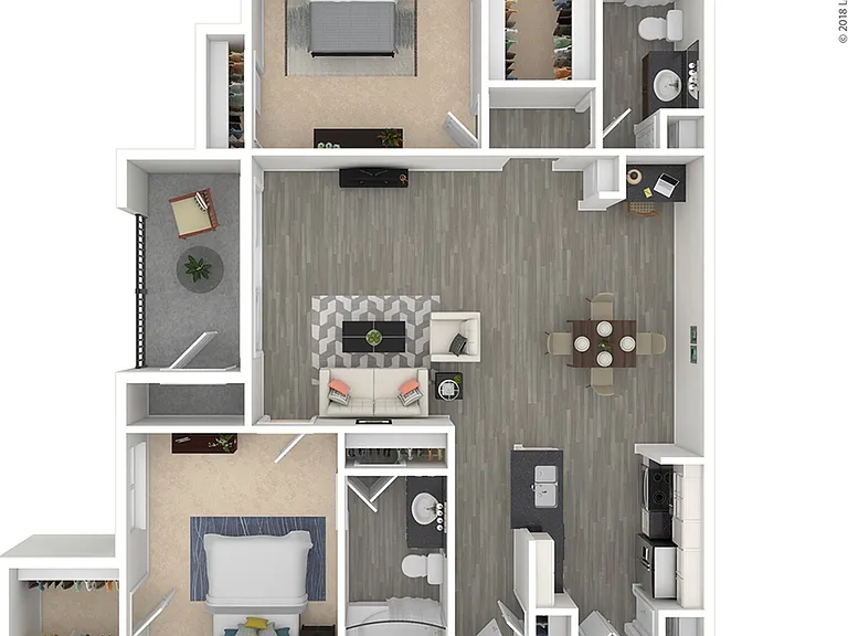 Oak Row North Dallas - B2 Floor Plan Oak Row North Dallas - B2 Floor Plan