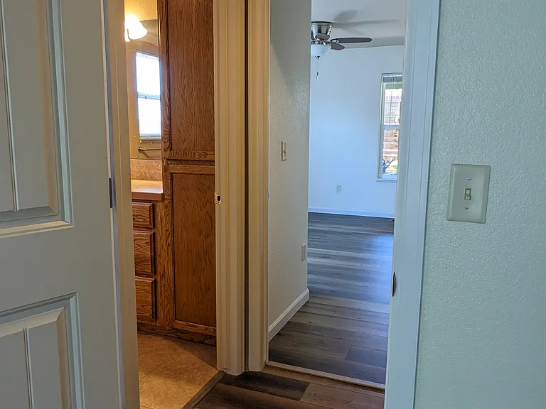 10x10 bedroom (looking toward bathroom and 12x10 bedroom)