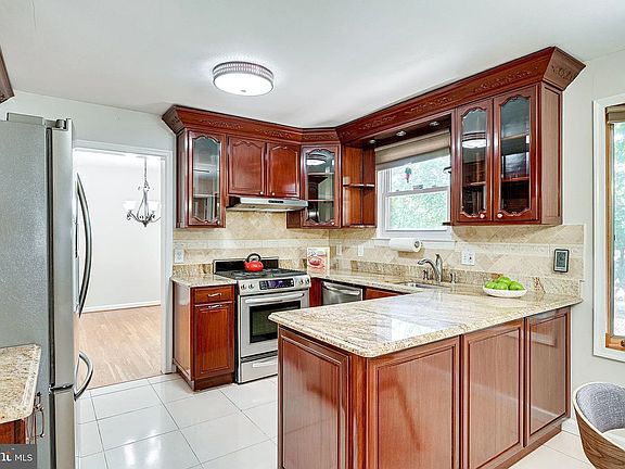 Kitchen with granite countertop