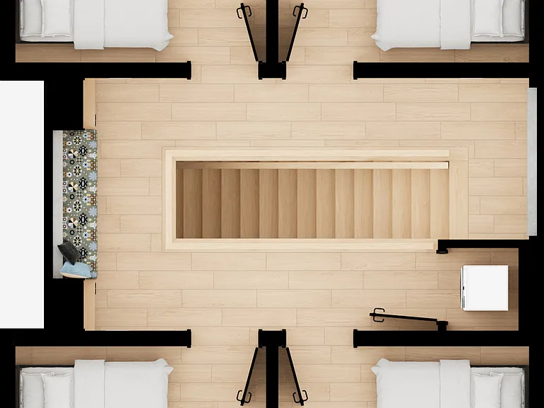 Level 2 Floor Plan (1,058sf)