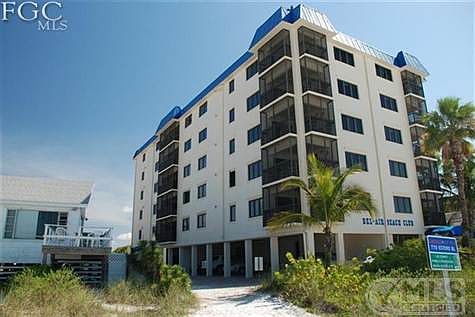 Exterior picture from the Beach of the Beautiful Bel Air Beach Club Building