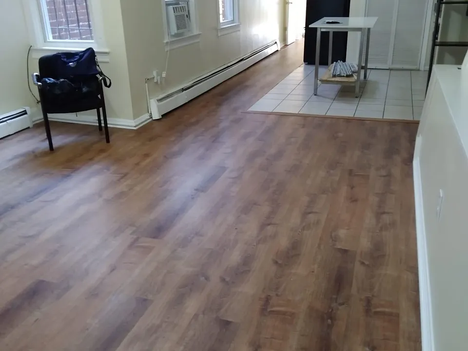 Partial view of Living Room, kitchen and Hallway to Bedroom #2