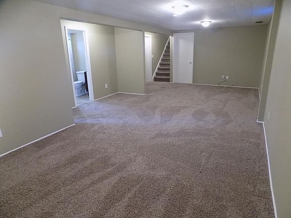 Basement area with newer carpet