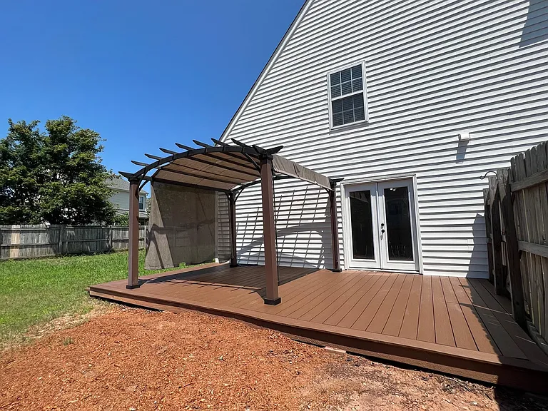 Backyard and Deck with Pergola