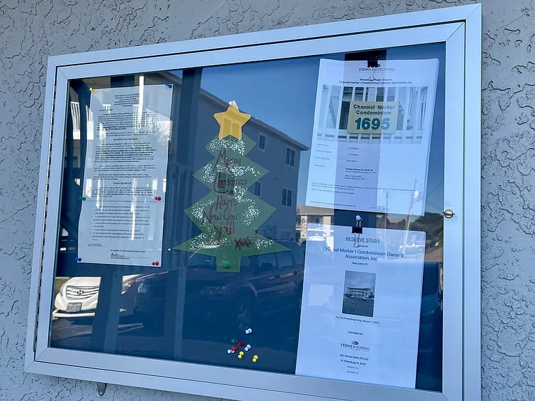 Condo management posting board