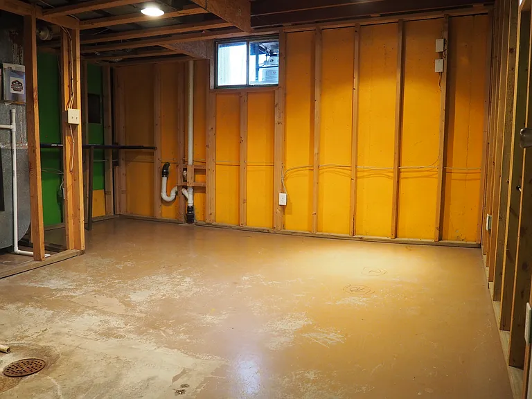 Storage room in basement