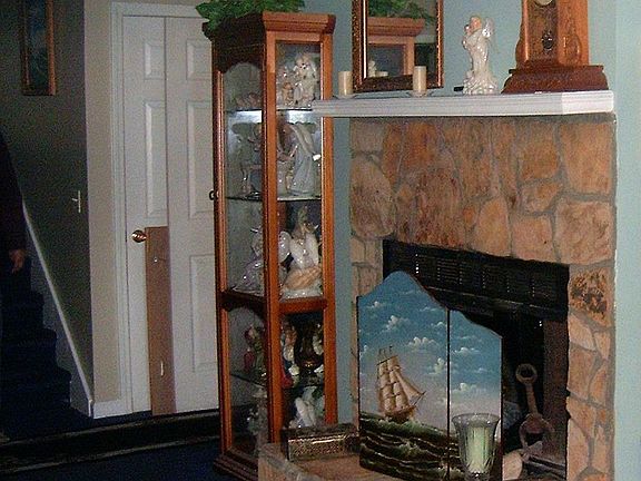 fire place in family room