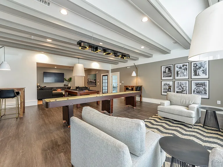 Game Lounge with Billiards and Shuffleboard