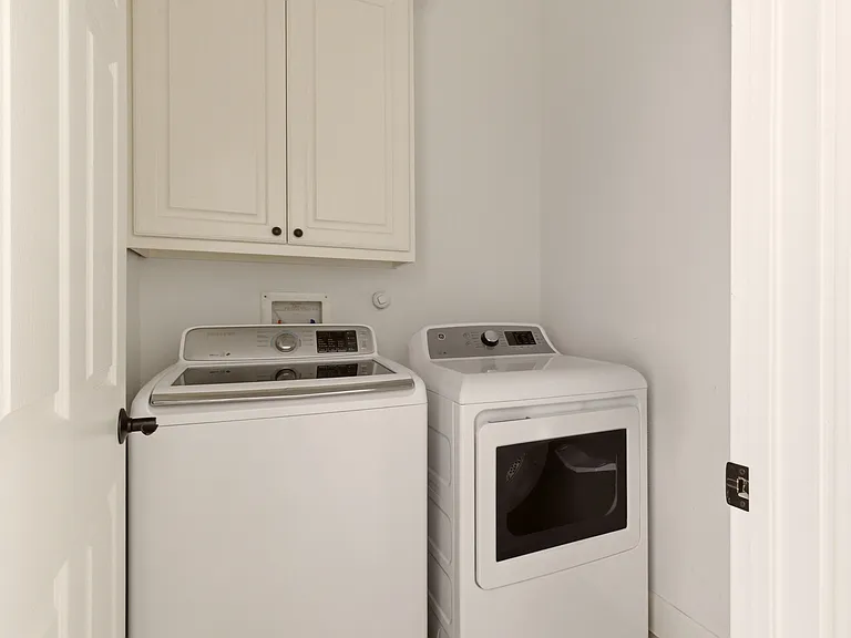 Washer and dryer included upstairs