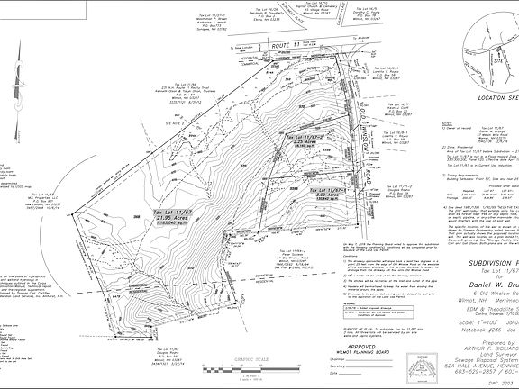 Subdivision Map- 3 Acre lot 