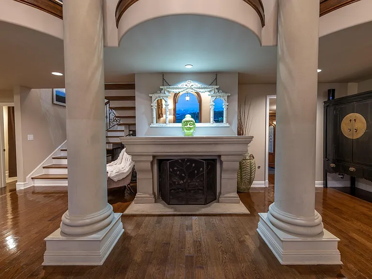 Living room fireplace