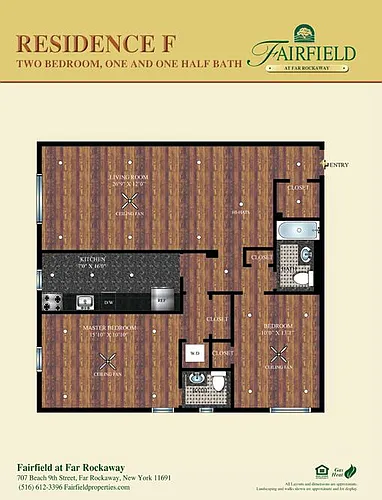 Floor plan TWO BEDROOM F