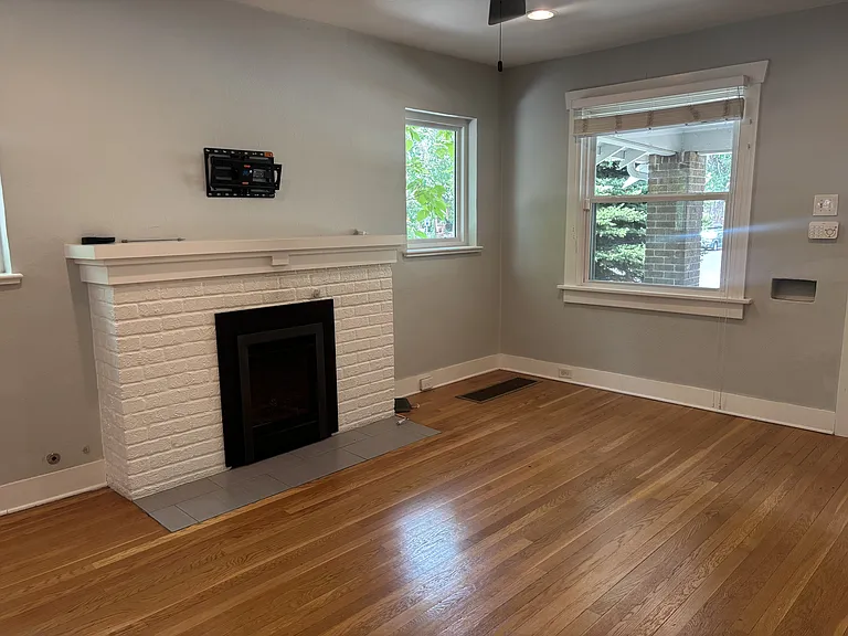 Main floor living room - gas fireplace to keep warm on winter days