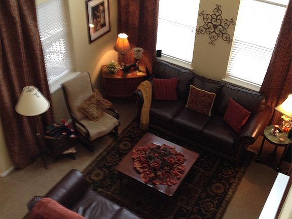 Vaulted family room view