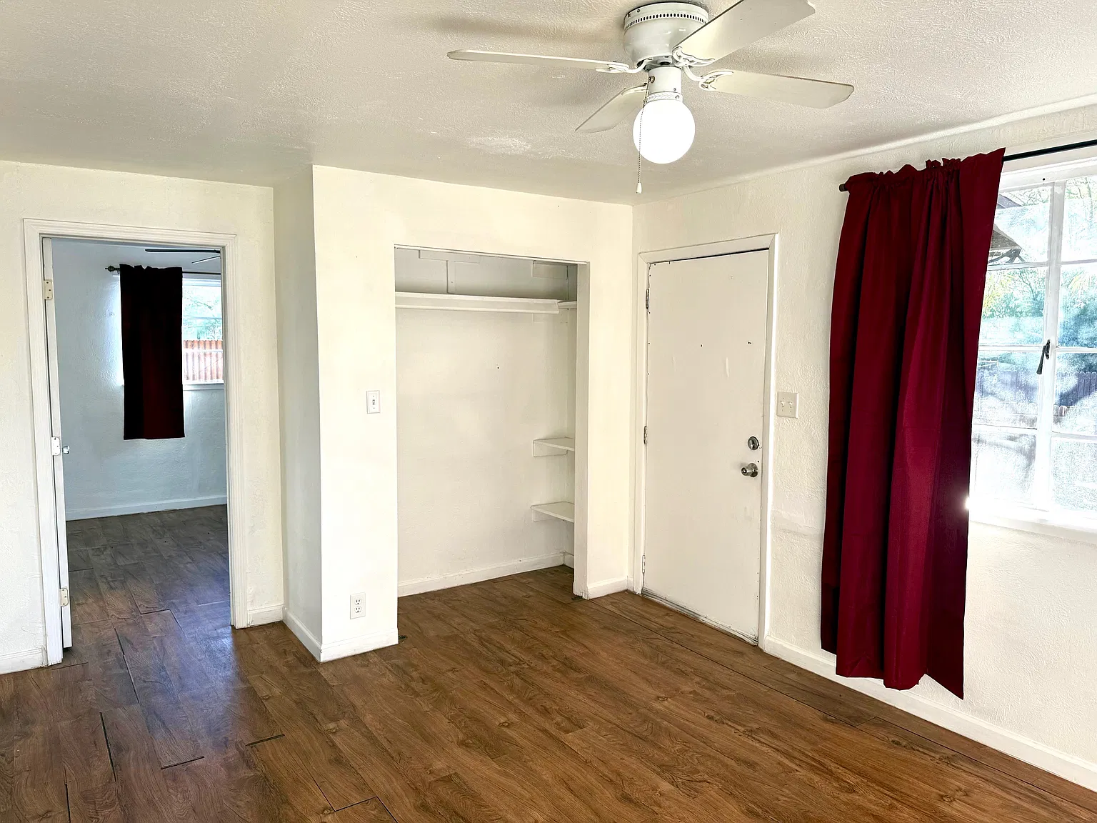 Front door into living room