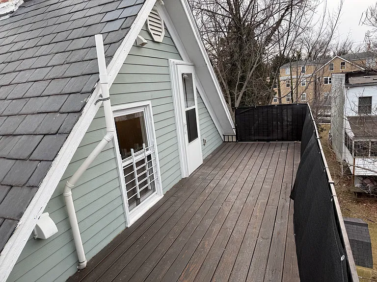private 3rd floor porch; great views