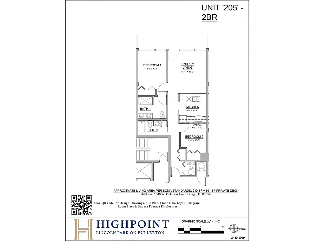 Floor plan 2 Bed 2 Bath