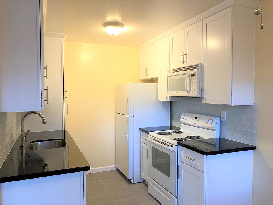 Remodeled kitchen with Shaker cabinets, quartz countertop, and European-style backsplash