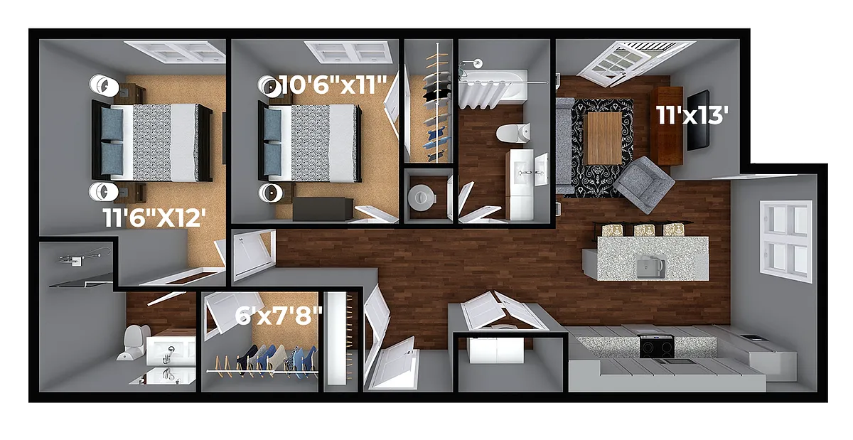 Floor plan The Primary