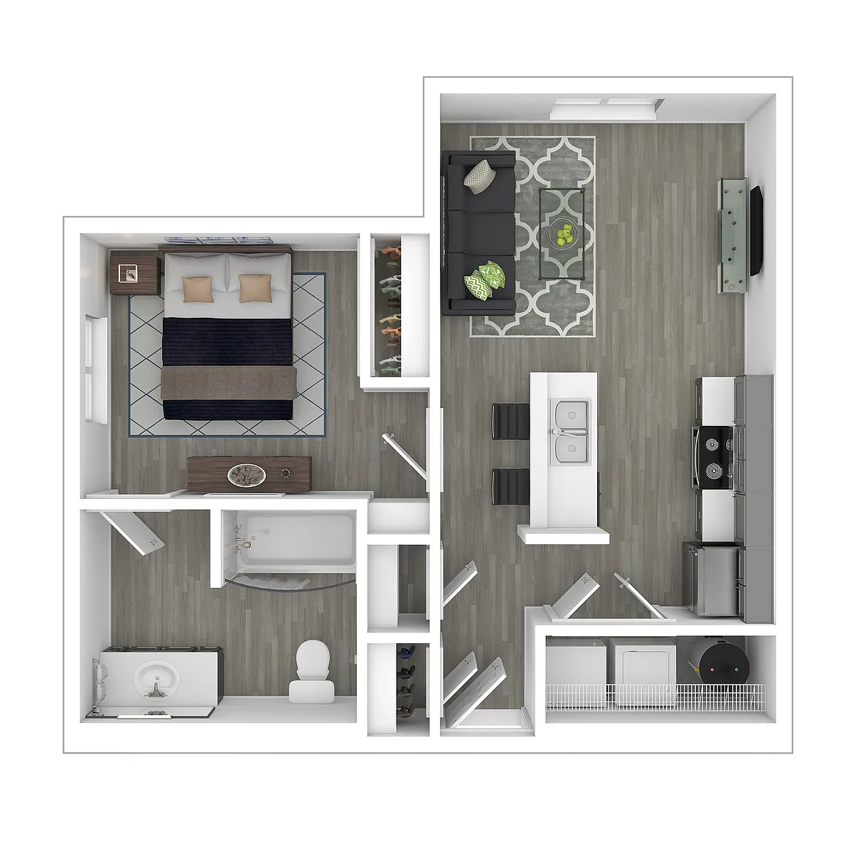 Floor plan 1X1-569