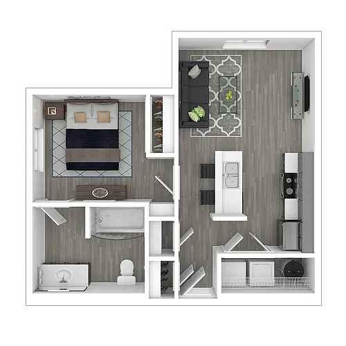 Floor plan 1X1-569