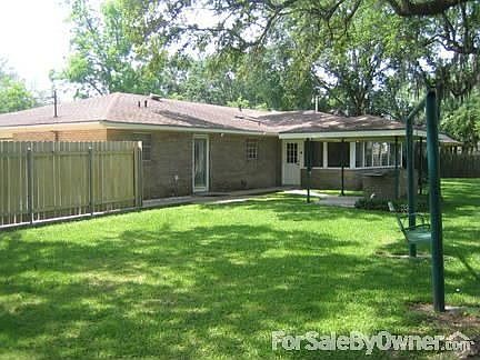 Rear elevation showing swing, pavillion