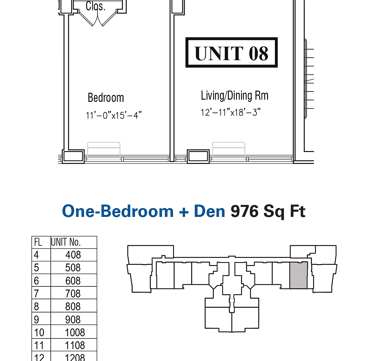1 bed, 976 sqft, $3,700 — Photo 1