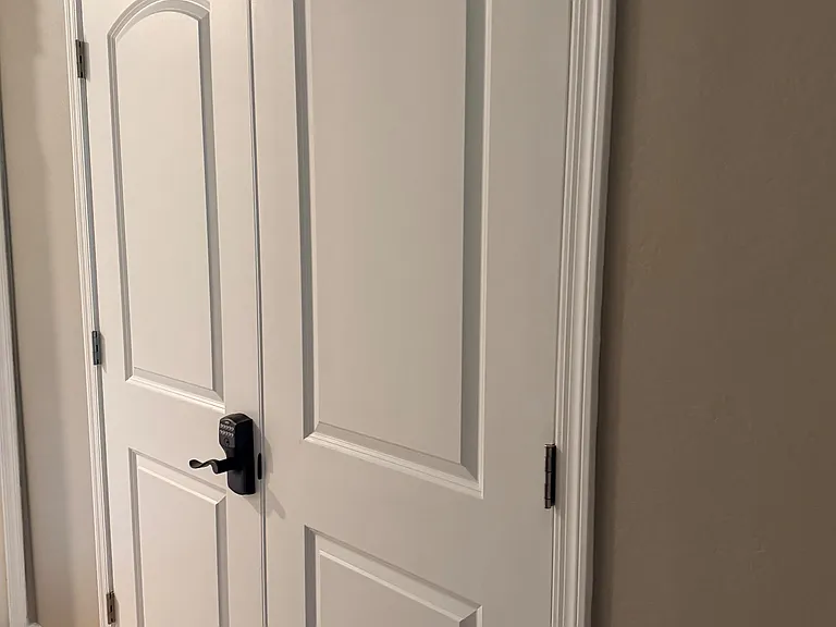 Interior hallway and updated hardware, plus durable flooring for easy upkeep.