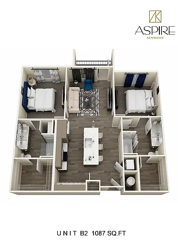 Floor plan Two Bedroom