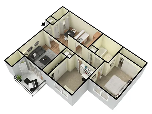 Floor plan 2 X 1