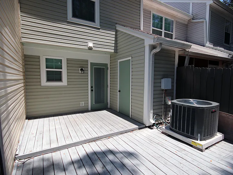 Spacious rear private Patio.