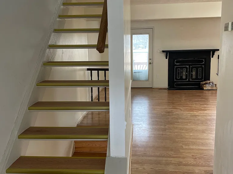 Newly upgraded stairs leading to 2nd floor, facing to First Bedroom.