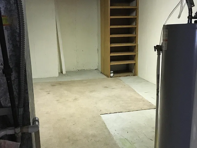 Basement storage space; also makes a good work-out area.