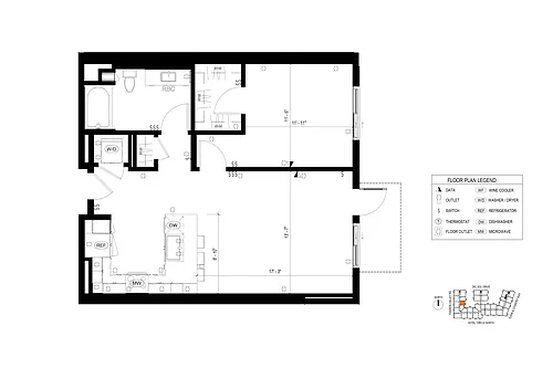 Floor plan A5 1 Bedroom