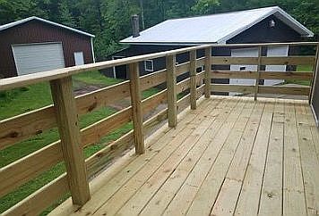 New deck outside upper patio