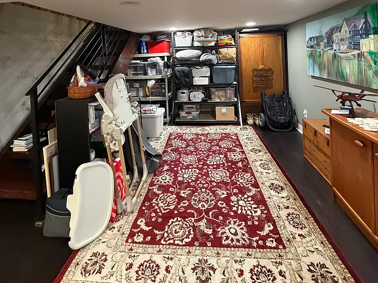 Finished basement. Currently used for home office + storage