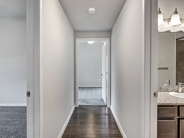Guest bathroom access from the hallway