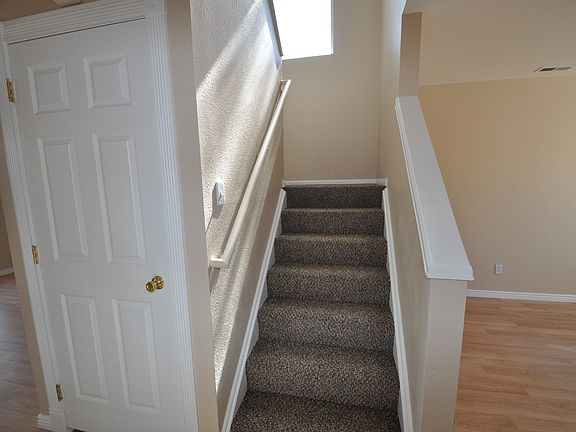 Stairway and coat closet