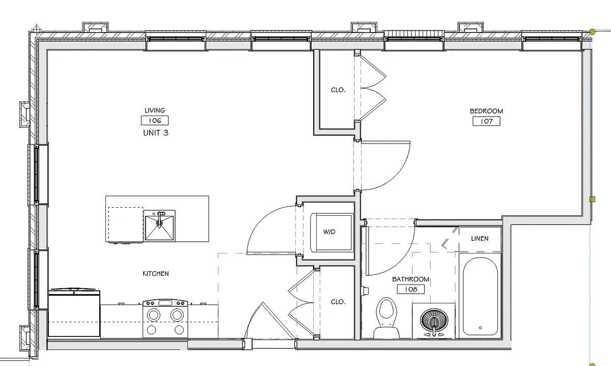 Floor plan 1 Bedroom, 1 Bathroom