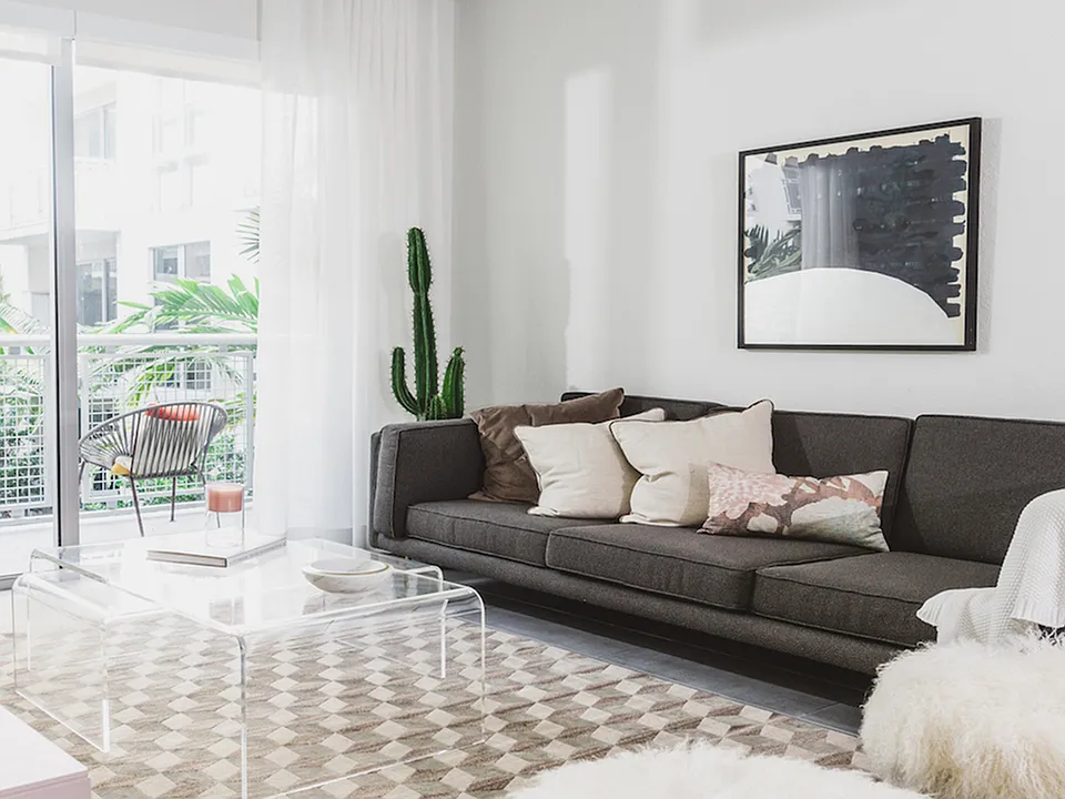Large living room spaces with private balconies