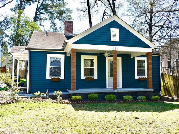 Street view of this beautiful home, relax on the front porch or walk down the street for the entrance to the Ellerbe Creek Trail!