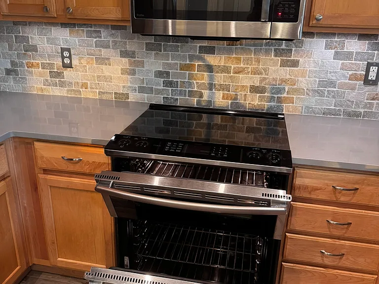 Stainless Steel Dual Oven and Microwave