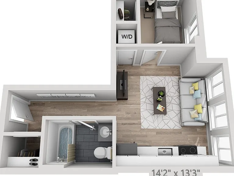 1 Bed, 1 Bath