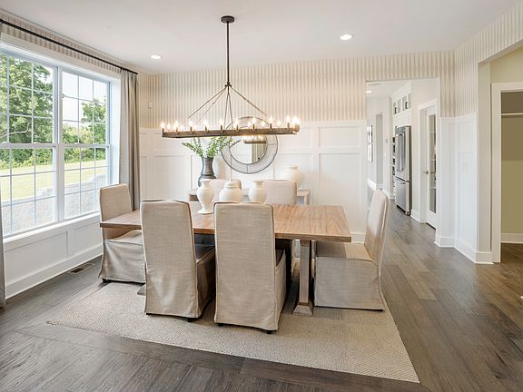 Entertaining is a breeze in the formal dining room