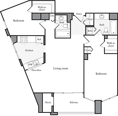 Floor plan 2 Bedrooms C