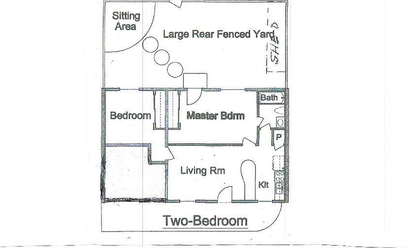 Diagram and large rear yard