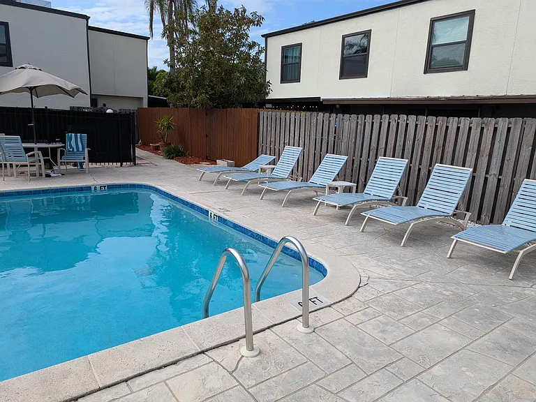 Community pool across from town house