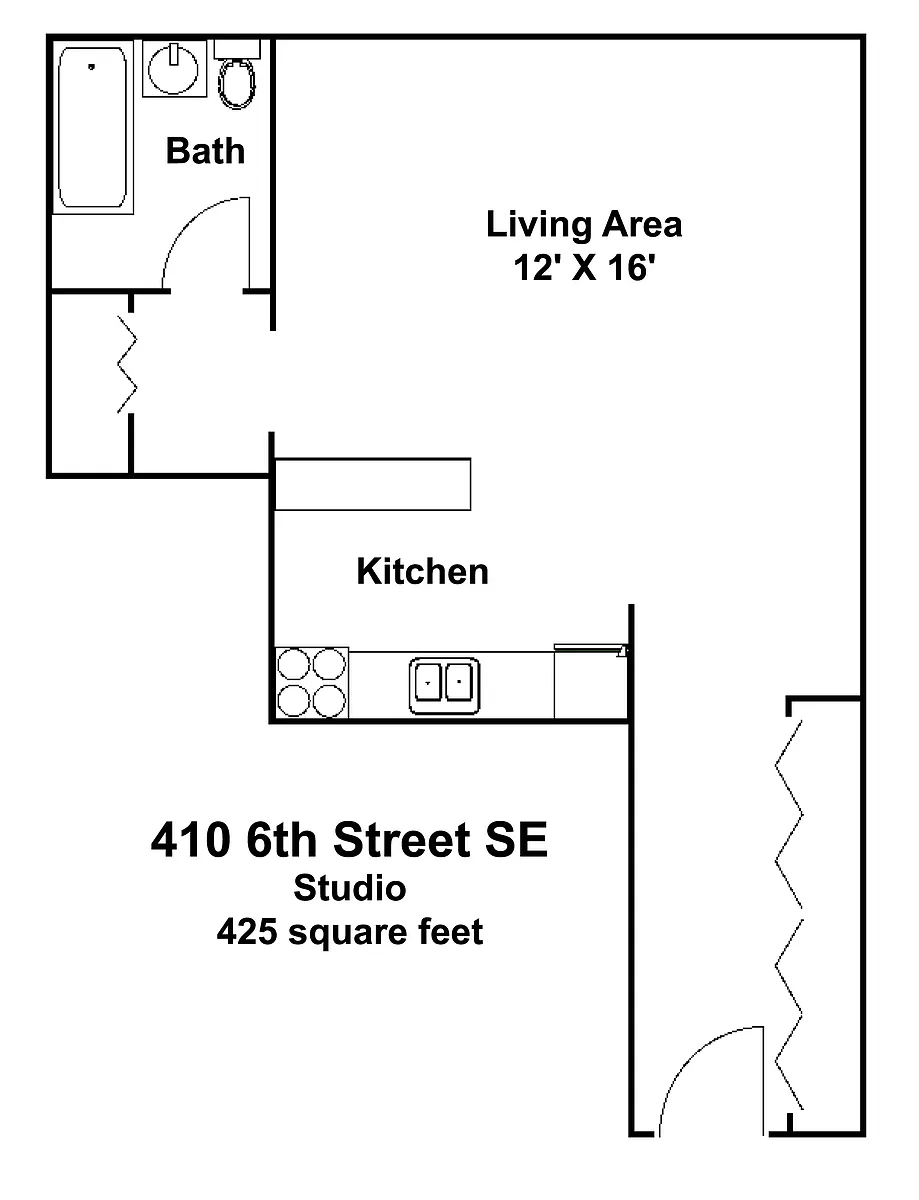 Floor plan Omega - Studio