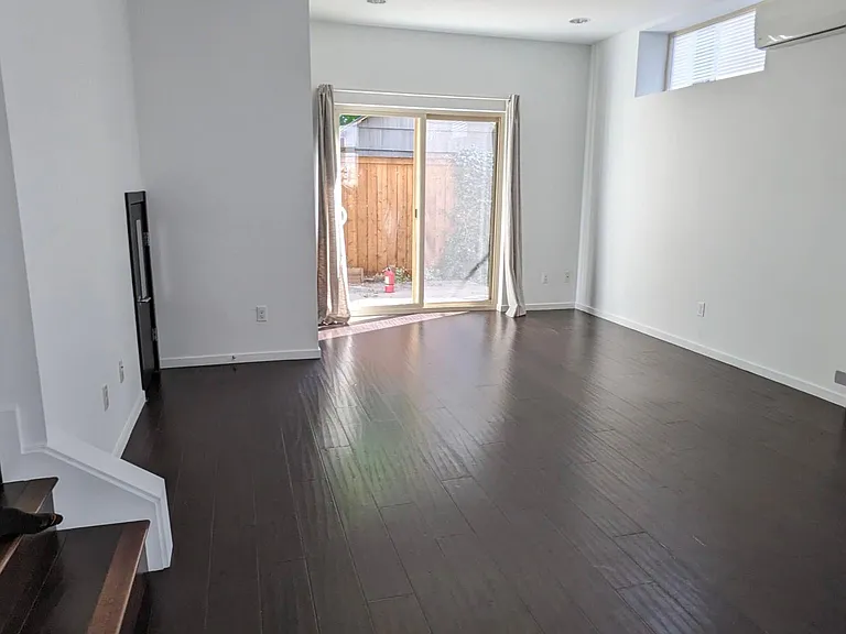 Living room and backyard