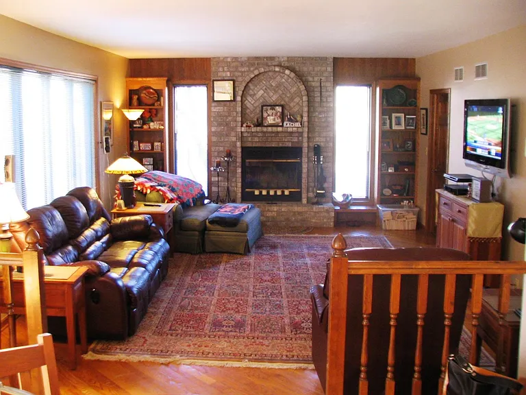 Family room. View from the kitchen.
